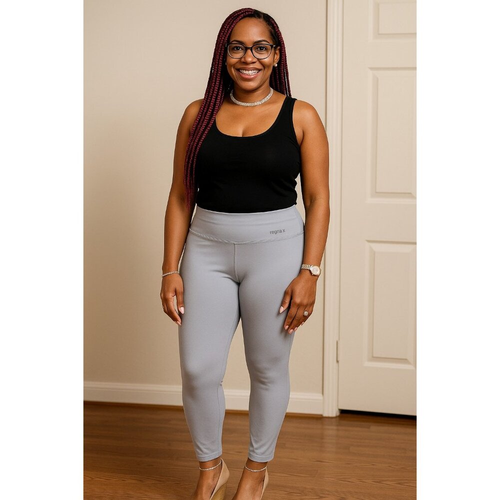 Regna X Women’s XL Light Gray High Waist Performance Leggings Stretch
